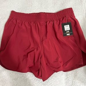 Red athletic shorts